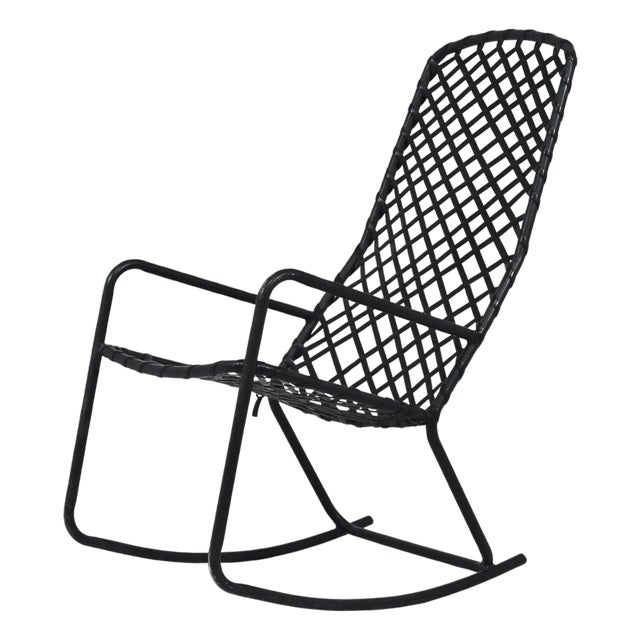 1960s Attributed to Brown Jordan Tamiami Rocking Chair For Sale