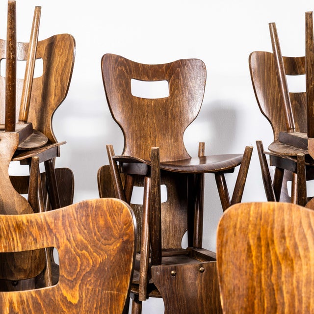 French Letterbox Dining Chair from Baumann, 1960s For Sale - Image 10 of 11