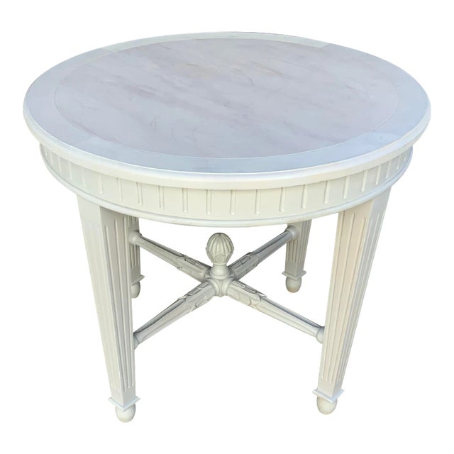 Country French Shabby Chic Foyer Table For Sale