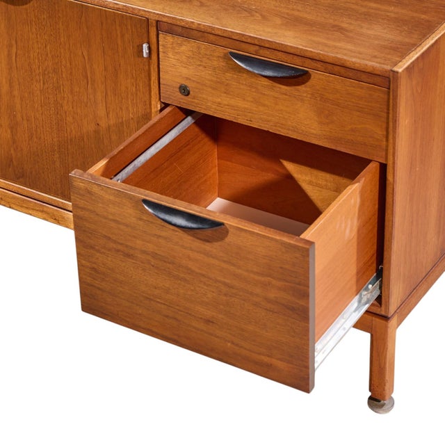 Jens Risom Mid Century Walnut Credenza For Sale - Image 11 of 13