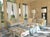 Pair of large outdoor cocktail tables by Century Furniture, designed as a central element for refined terrace and pavilion...
