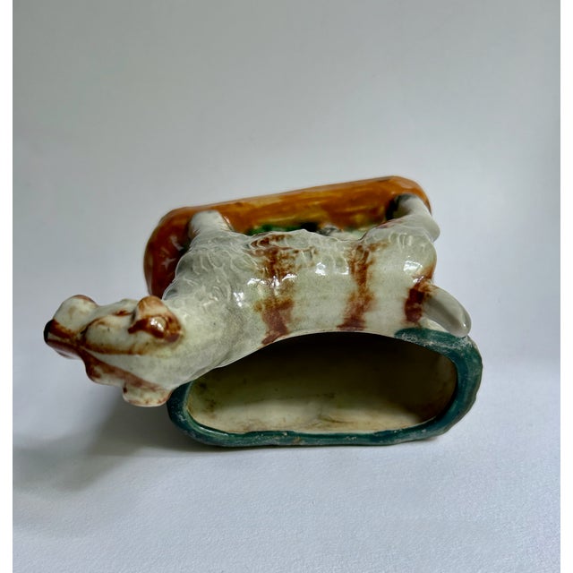 1950's Wire Hair Fox Terrier Dog Ceramic Vase, Planter For Sale - Image 14 of 17