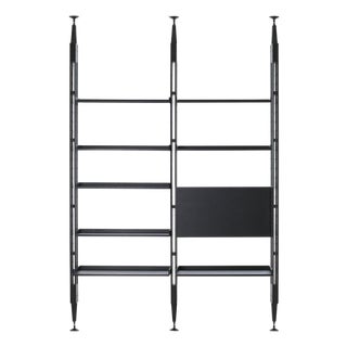 Modular Infinito Bookcase in Black Stain Wood by Franco Albini for Cassina For Sale