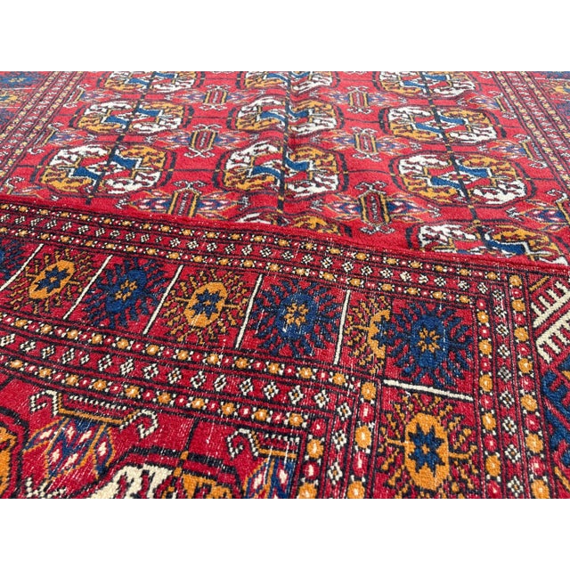 Vintage Afghan Buchara Rug, 1980s For Sale - Image 4 of 11