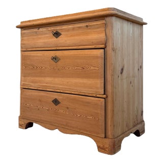 Antique Biedermeier Chest of 3 Drawers For Sale
