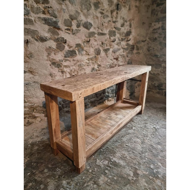 French Workbench in Beech and Oak, 1900s For Sale - Image 17 of 18