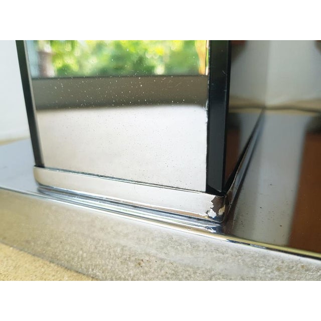 Chrome-Plated Metal & Smoked Glass 2 Neon Floor Lamp, 1970s For Sale - Image 14 of 18