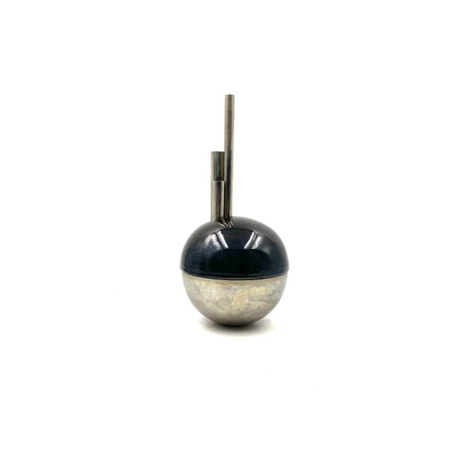 Metal Mario Bertozzi, Ceramic Spherical Vase, Marber Italy, 1970s For Sale - Image 7 of 12