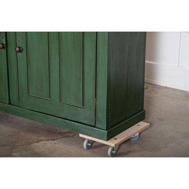 Large 19th Century English Painted Pine Housekeeper's Cupboard, 1880s For Sale - Image 12 of 16