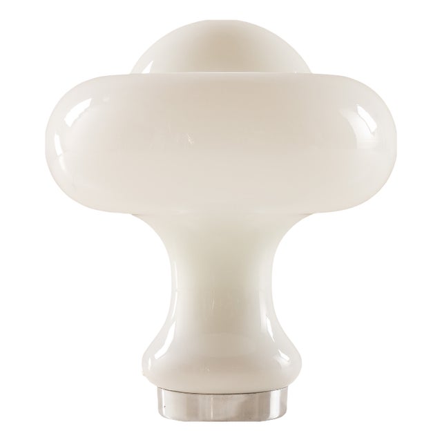 Mushroom Lamp in White Opaline Glass from Peill & Putzler, 1960s For Sale