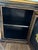 Wood Vintage Asian-Style Black Lacquer Cabinet / Nightstand, Hand-Painted Floral Motifs For Sale - Image 7 of 9
