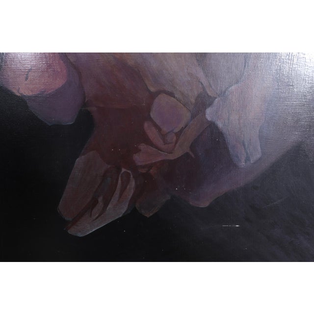 1960s J. Dupain, Abstract Composition, 1960, Oil Painting on Board For Sale - Image 5 of 9