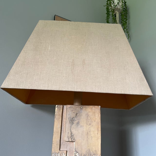 Mid-Century Modern Vintage Brutalist Casual Lamps of California Table Lamp For Sale - Image 3 of 12