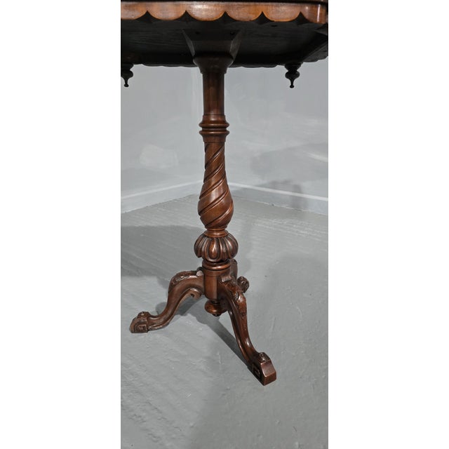 Wood Mahogany Pedestal Table, 1880s For Sale - Image 7 of 8