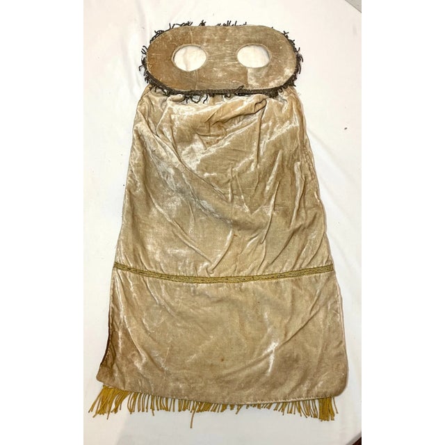 19th Century Rare Antique Hand Embroidered Judaica Jewish Memorial Torah Mantel Scroll Cover For Sale - Image 5 of 10