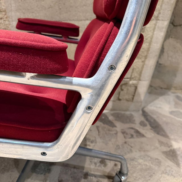 Red Eames Executive Chair Time-Life Lobby Chair Herman Miller Mid Century For Sale - Image 8 of 17