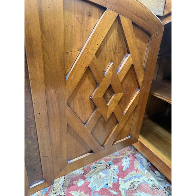 Hunting-Style Sideboard in Cherry Wood, 1980s For Sale - Image 6 of 9