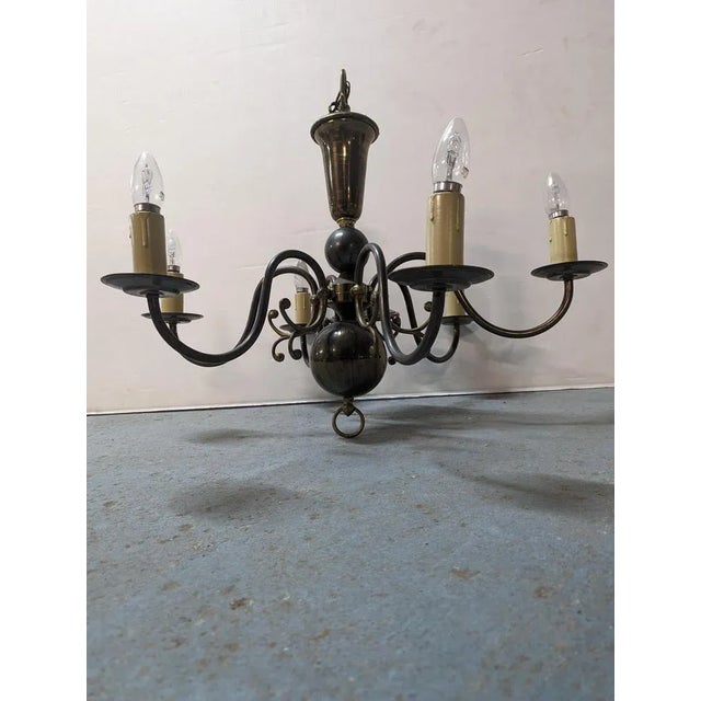 Vintage Dutch Chandelier For Sale - Image 3 of 4