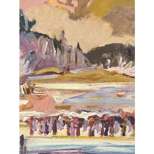 Jean Krille, Landscape 146, 1986, Oil on Masonite For Sale - Image 9 of 12