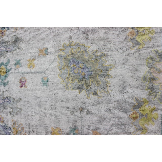 Textile Keivan Woven Arts Turkish Oushak Rug in Gray Border 10'2 X 14' For Sale - Image 7 of 10