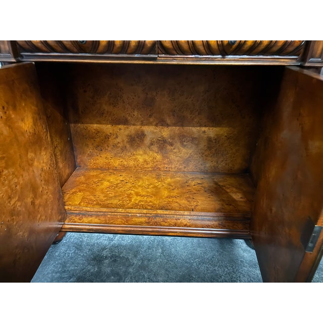 Bookcase or Display Cabinet Burl Wood and Twist Columns, Mid 20th Century For Sale - Image 12 of 14