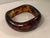 Plastic 1970s Italian Lucite Tortoise Shell Abstract Bangle For Sale - Image 7 of 10