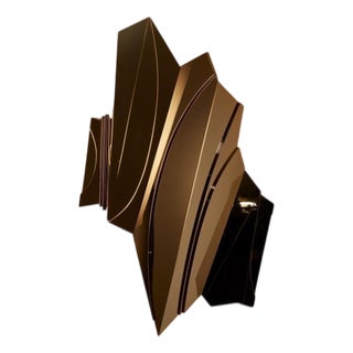 Geometric Cross Bitume 03 Wall Lamp by Jennifer Midoz For Sale