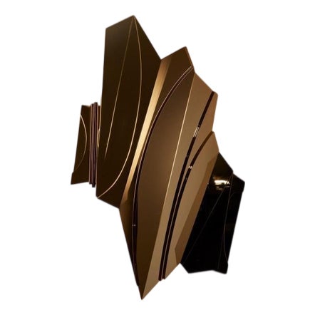 Geometric Cross Bitume 03 Wall Lamp by Jennifer Midoz For Sale