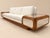 Off-white 1970s Large Designer Sofa With Floating Side Tables, Split Pencil Reed For Sale - Image 8 of 13