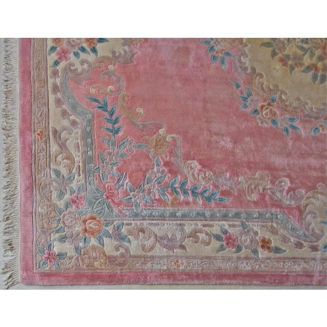 Chinese Rug with Pattern in the style of Aubusson For Sale - Image 4 of 6