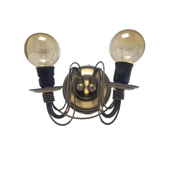 Art Nouveau Two-Armed Wall Lamp, Poland, 1970s For Sale - Image 18 of 18