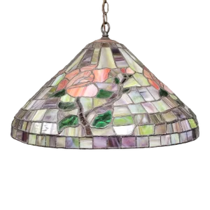 Vintage Hanging Stain Glass Pendant