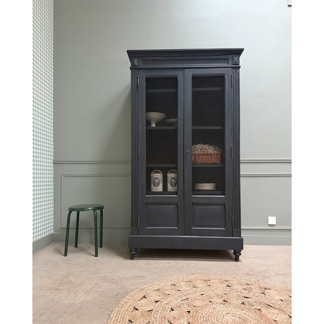 Directoire-Style Black Patinated Bookcase, 1890s For Sale - Image 15 of 15