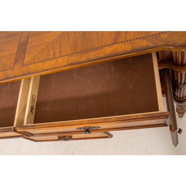 1990s French Louis XVI Style Walnut Finish Sideboard For Sale - Image 5 of 18