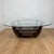 Wood Sculptural Coffee Table with Concentric Rings in Glass and Wood, 1985 For Sale - Image 7 of 14