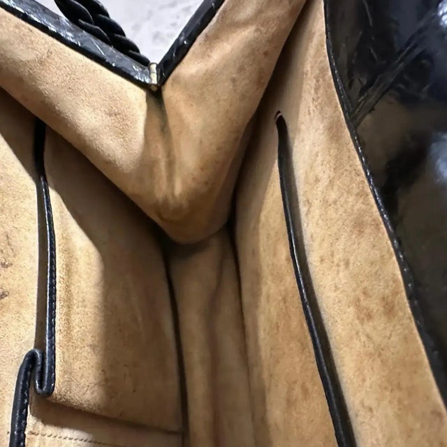 1970s High Quality Black Leather and Rope Italian Cross Body Bag For Sale - Image 12 of 13