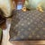 A 2000s Louis Vuitton Brown House's Signature Monogram Canvas Luco Tote Bag 8 For Sale - Image 14 of 17