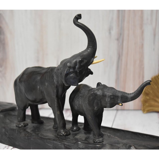 Victorian Bronze Elephant Desk Pen Holder With Inkwell Signed Austria For Sale - Image 10 of 18
