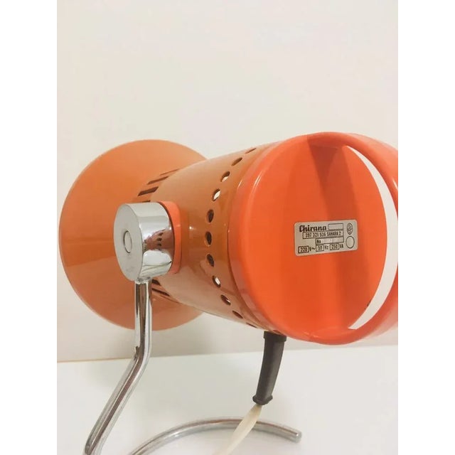 Orange Sahara 2 Infra Red Table Lamp from Napako, 1970s For Sale - Image 8 of 10