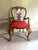 Early 20c Queen Anne Red Velvet Mahogany Chair - 1 Pc For Sale - Image 9 of 9