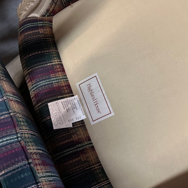 Up for consideration is a beautiful Highland house red and blue wooden side chair. This would look lovely in your home and...