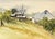 Grey Barn and Brown House - Rural California Landscape in Watercolor on Paper Serene country landscape by California...