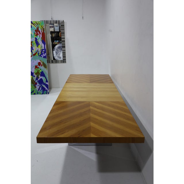 Wood Milo Baughman for Thayer Coggin Double Pedestal Dining Table in Walnut For Sale - Image 7 of 8