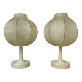 Cocoon Table Lamps by Alfred Wauer for Goldkant, 1960s, Set of 2 For Sale