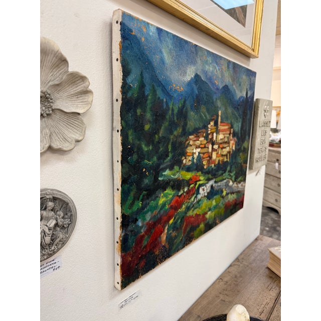 French Vintage French Landscape Painting For Sale - Image 3 of 11
