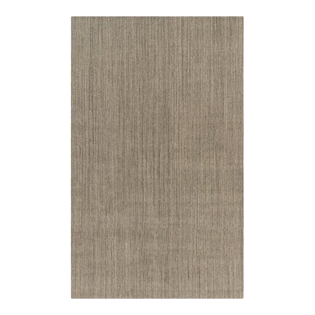 Rug & Kilim’s Oversized Modern Textural Rug With Beige and Gray Striae - 11x18 For Sale