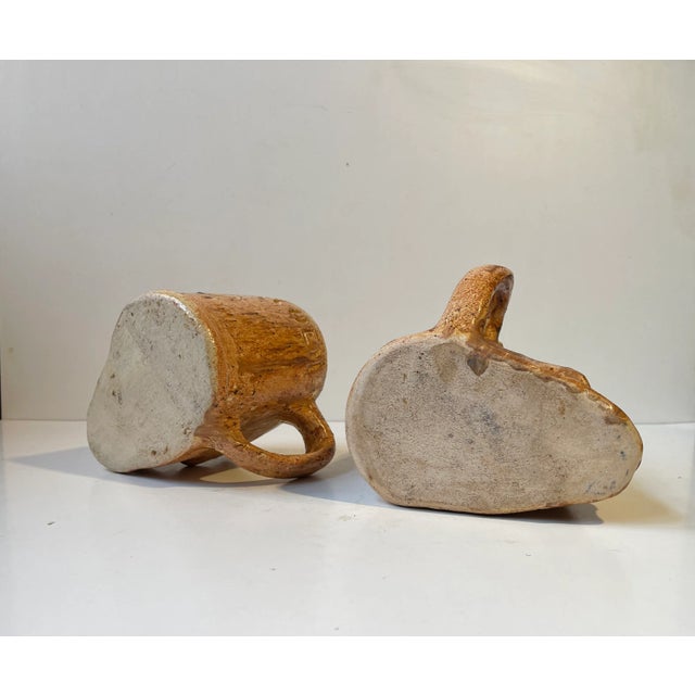 Ceramic Vintage Stoneware Skull Mugs from Le Cercueil in Brussels, 1970s, Set of 2 For Sale - Image 7 of 12