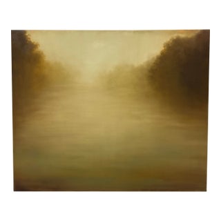Aondrea Maynard Evening's Gold Oil on Wood Painting, Original For Sale