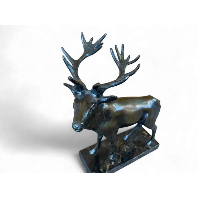 Bronze Deer Sculpture, 1920s-1940s For Sale - Image 10 of 16