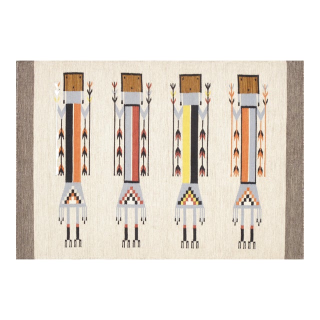 Pasargad Home Tuscany Ivory Wool Area Rug- 4' 2'' X 5'11'' For Sale